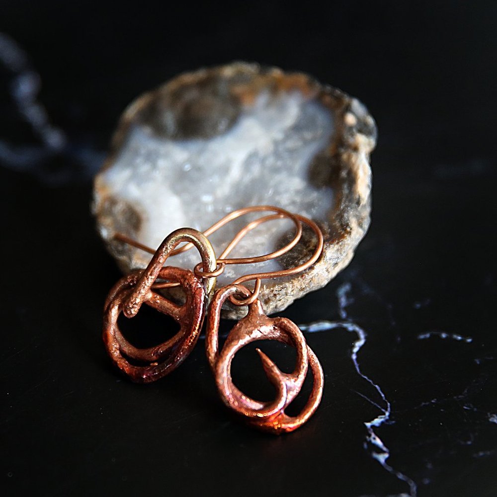 Forged in Fire Copper Earrings